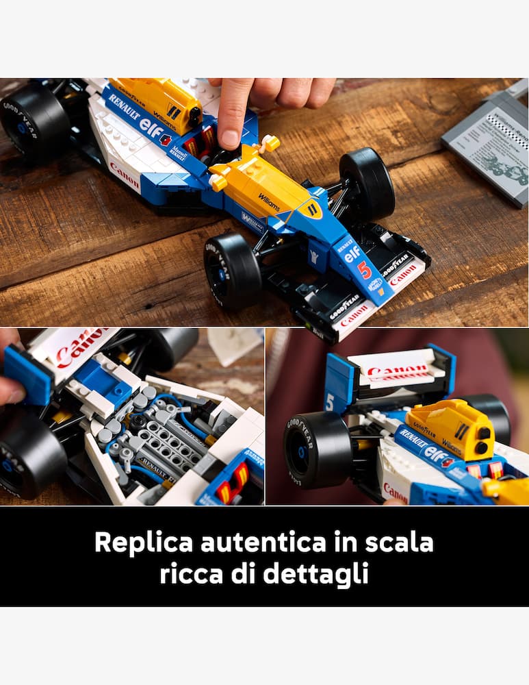 LEGO Icons Williams Racing FW14B e Nigel Mansell - immagine 4