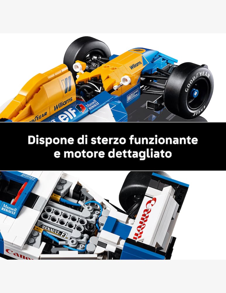 LEGO Icons Williams Racing FW14B e Nigel Mansell - immagine 5