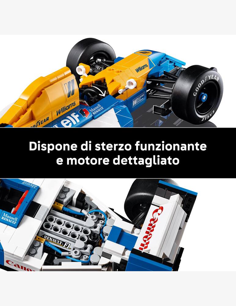 rinascente LEGO Icons Williams Racing FW14B e Nigel Mansell