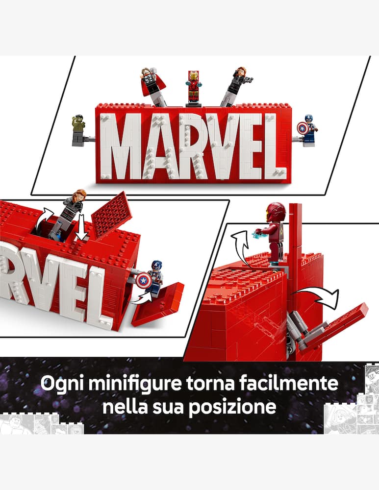 LEGO Super Heroes Marvel Logo e Minifigure MARVEL - immagine 4 LEGO Super Heroes Marvel Logo e Minifigure MARVEL - immagine 4