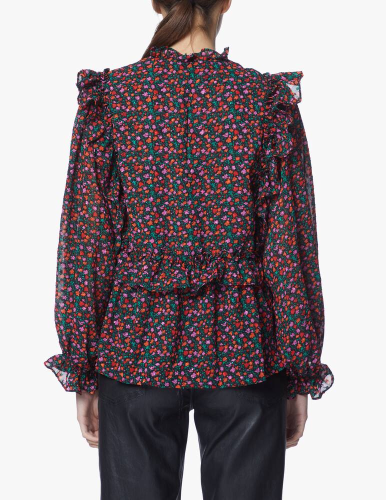 rinascente Stella Nova Blusa a manica lunga con stampa a fiori - viola