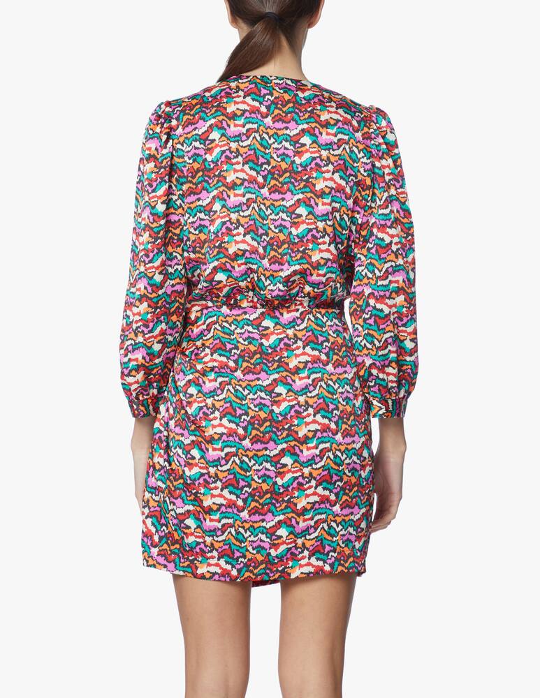 rinascente Stella Nova V neck long sleeved mini dress - violet