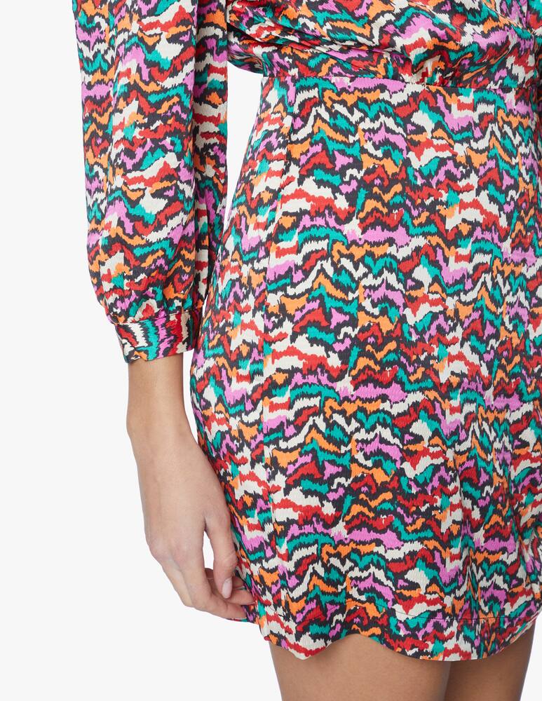 rinascente Stella Nova V neck long sleeved mini dress - violet