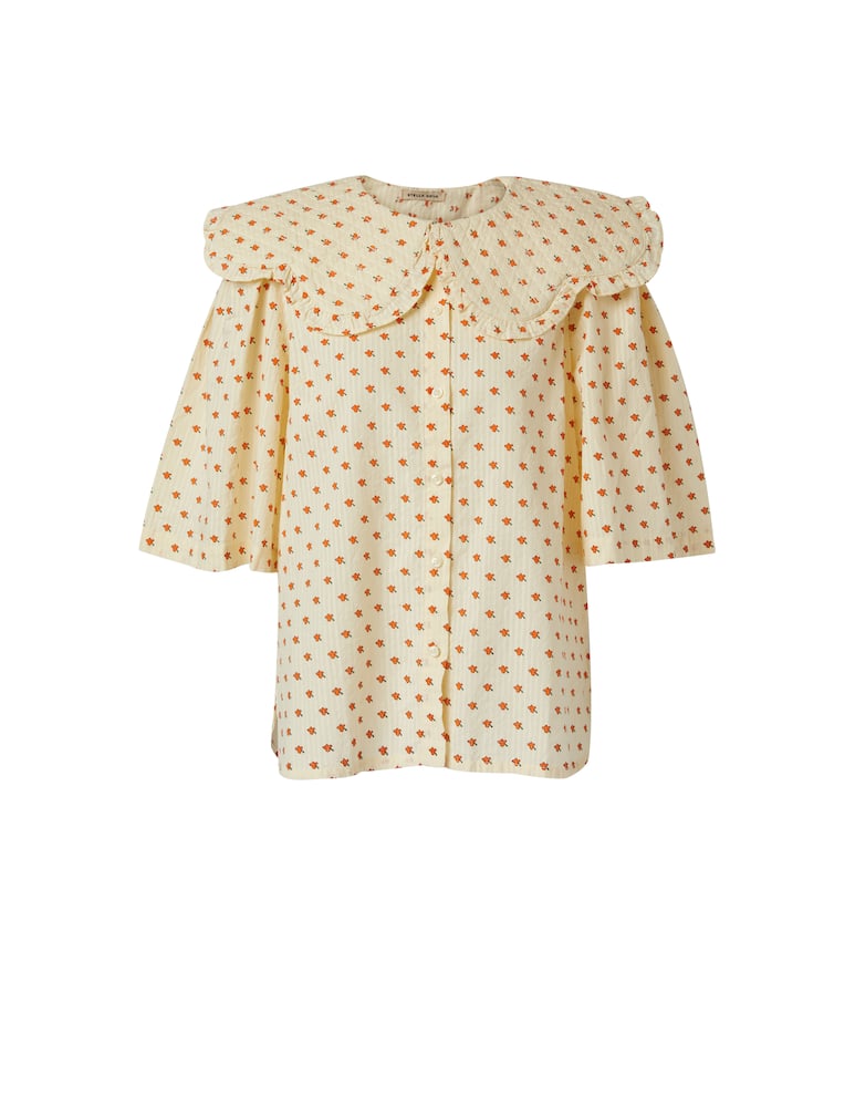 rinascente Stella Nova Blusa collo ampio fiori - beige