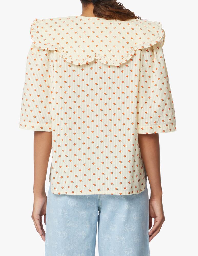 rinascente Stella Nova Blusa collo ampio fiori - beige