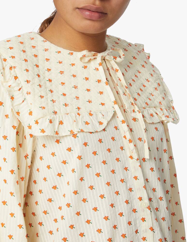 Stella Nova Vestito corto a manica lunga con fiori - beige - immagine 4 Stella Nova Vestito corto a manica lunga con fiori - beige - immagine 4