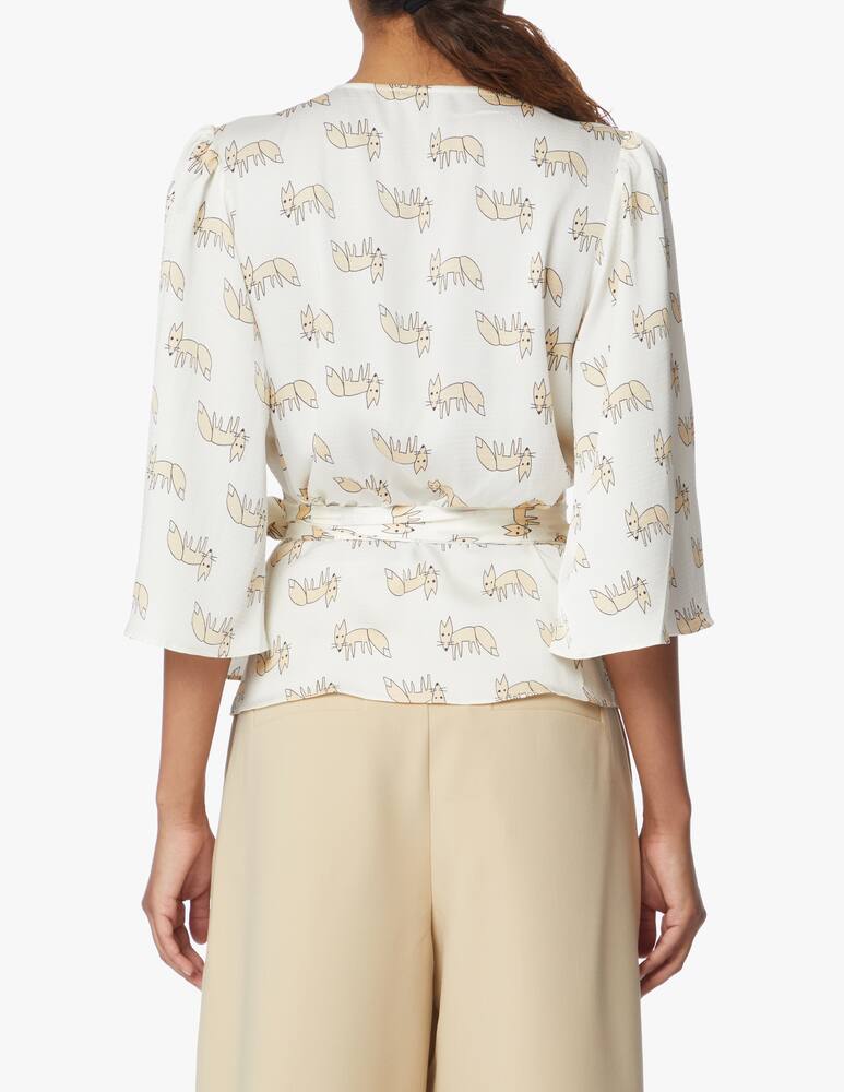 rinascente Stella Nova V neck blouse - beige