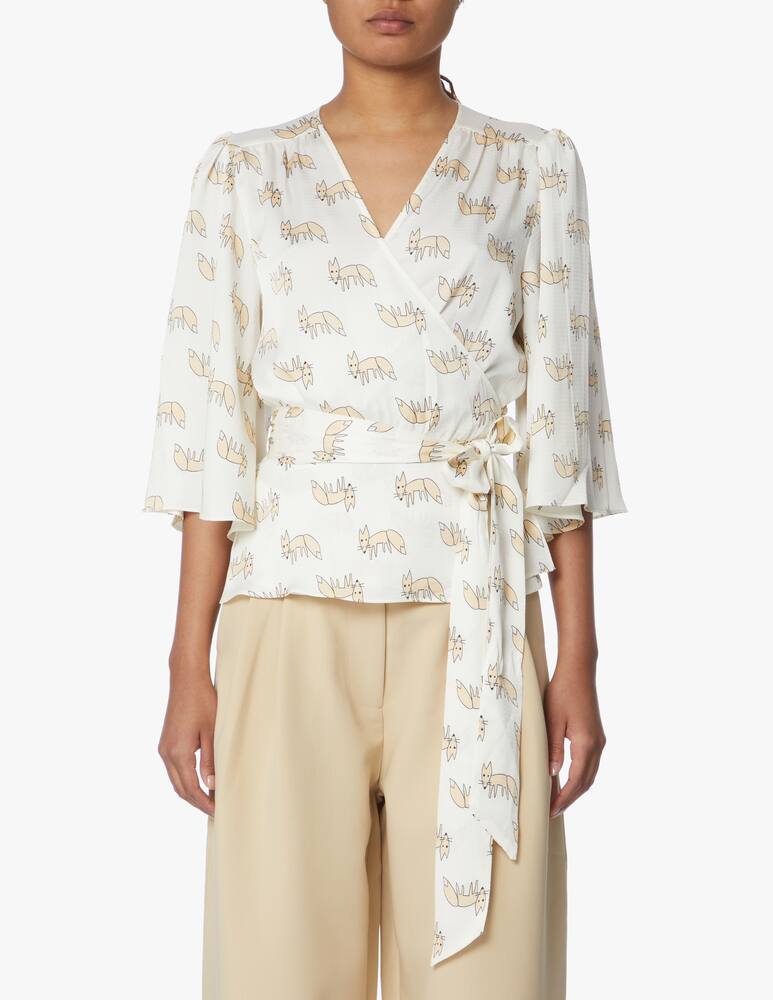 Stella Nova Blusa scollo a V - beige - immagine 1 Stella Nova Blusa scollo a V - beige - immagine 1