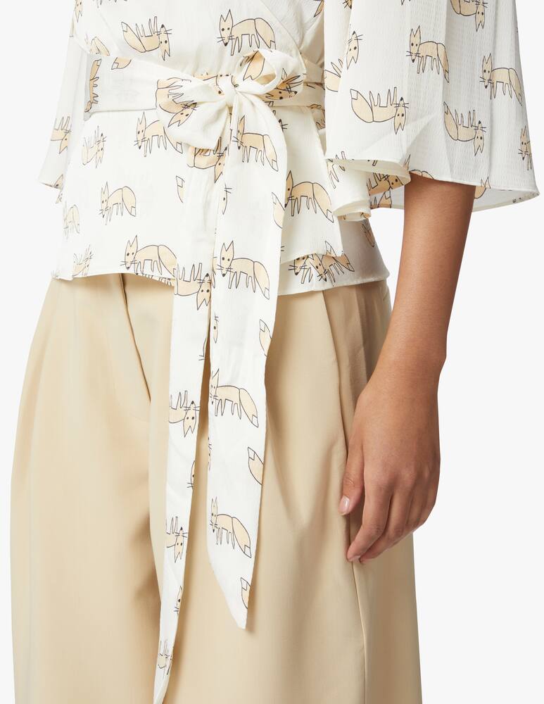rinascente Stella Nova V neck blouse - beige
