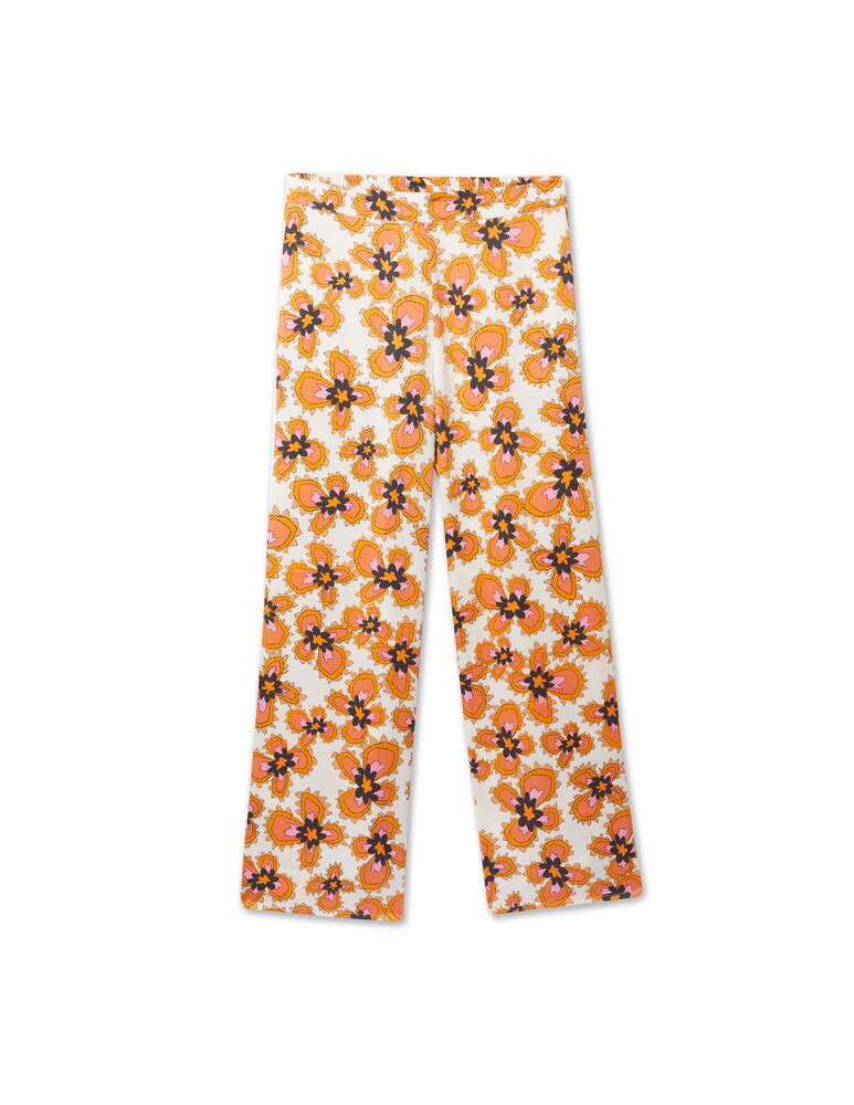 rinascente Stella Nova Palazzo trousers with floral print - orange