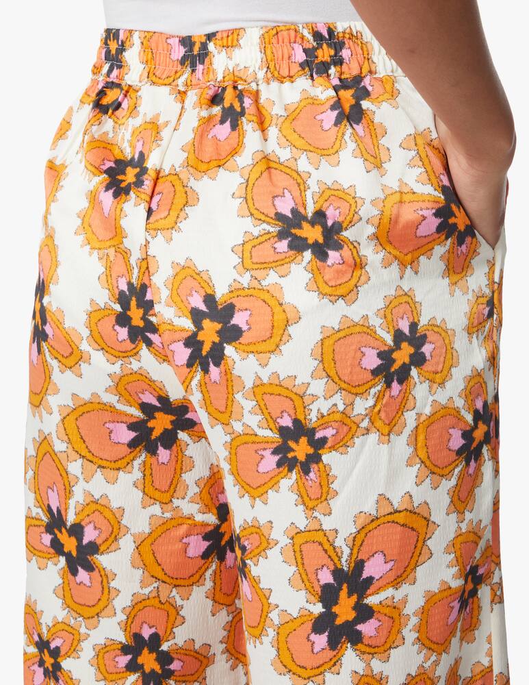 rinascente Stella Nova Palazzo trousers with floral print - orange