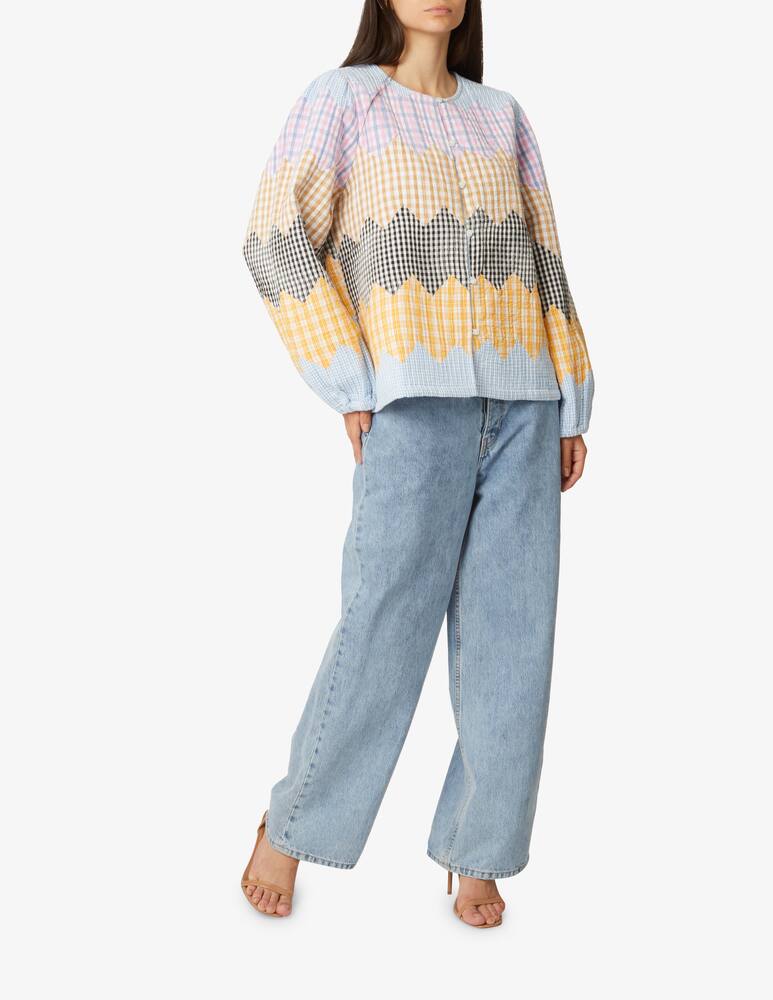 rinascente Stella Nova Giacca overshirt in cotonecon stampa check - Multicolor