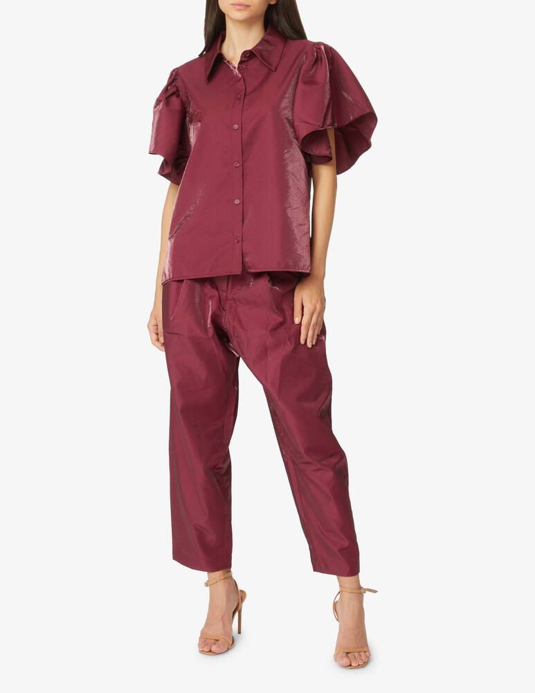 rinascente Stella Nova Camicia con maniche in raso - Rosso