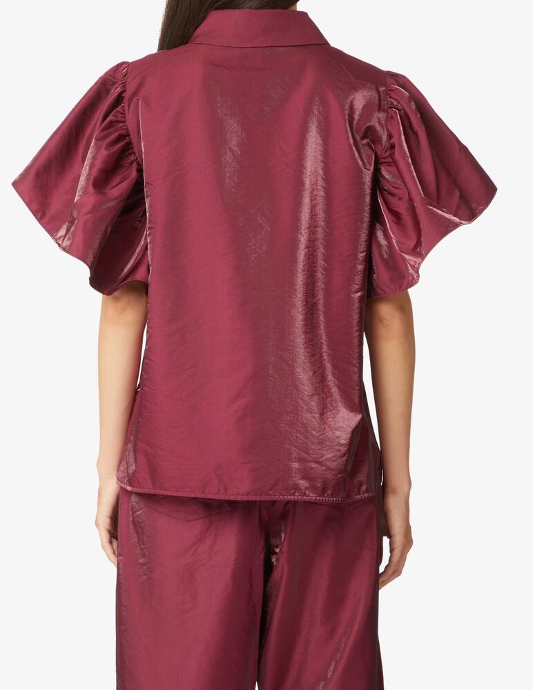 rinascente Stella Nova Camicia con maniche in raso - Rosso