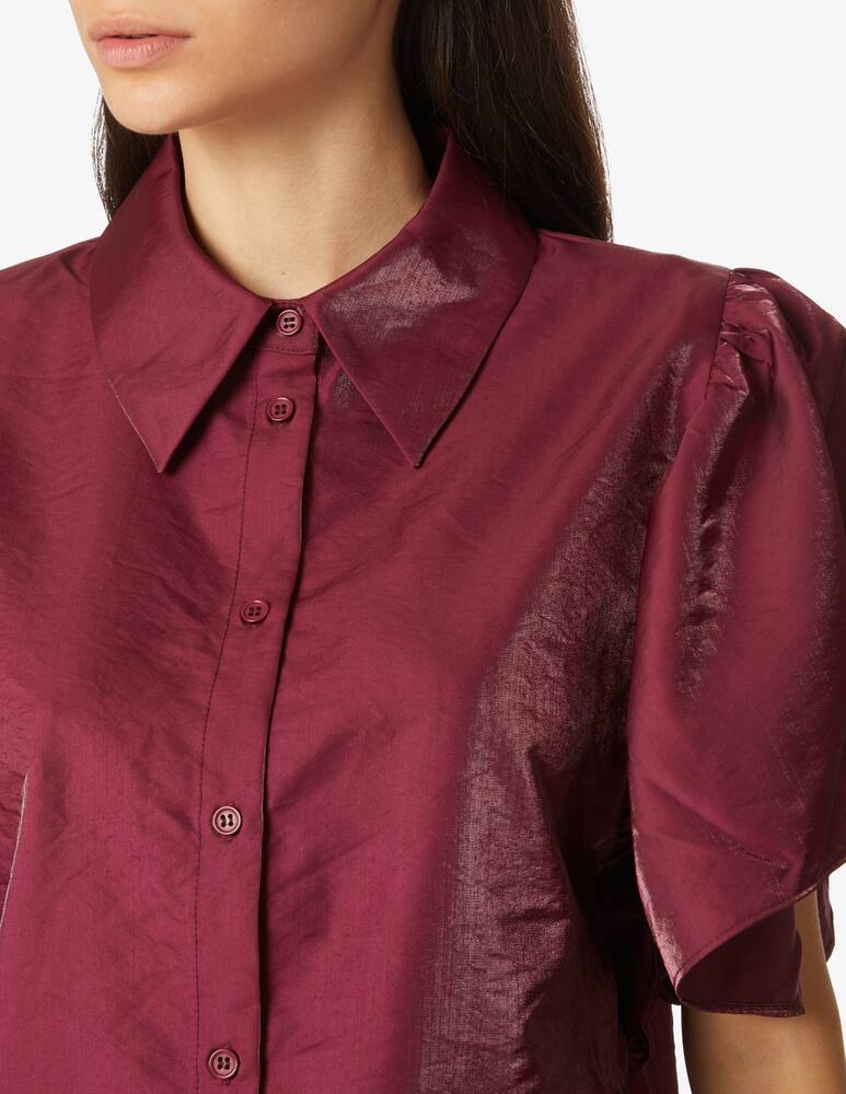 rinascente Stella Nova Camicia con maniche in raso - Rosso