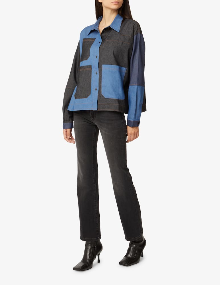 rinascente Stella Nova Camicia chambrey in cotone - Blu