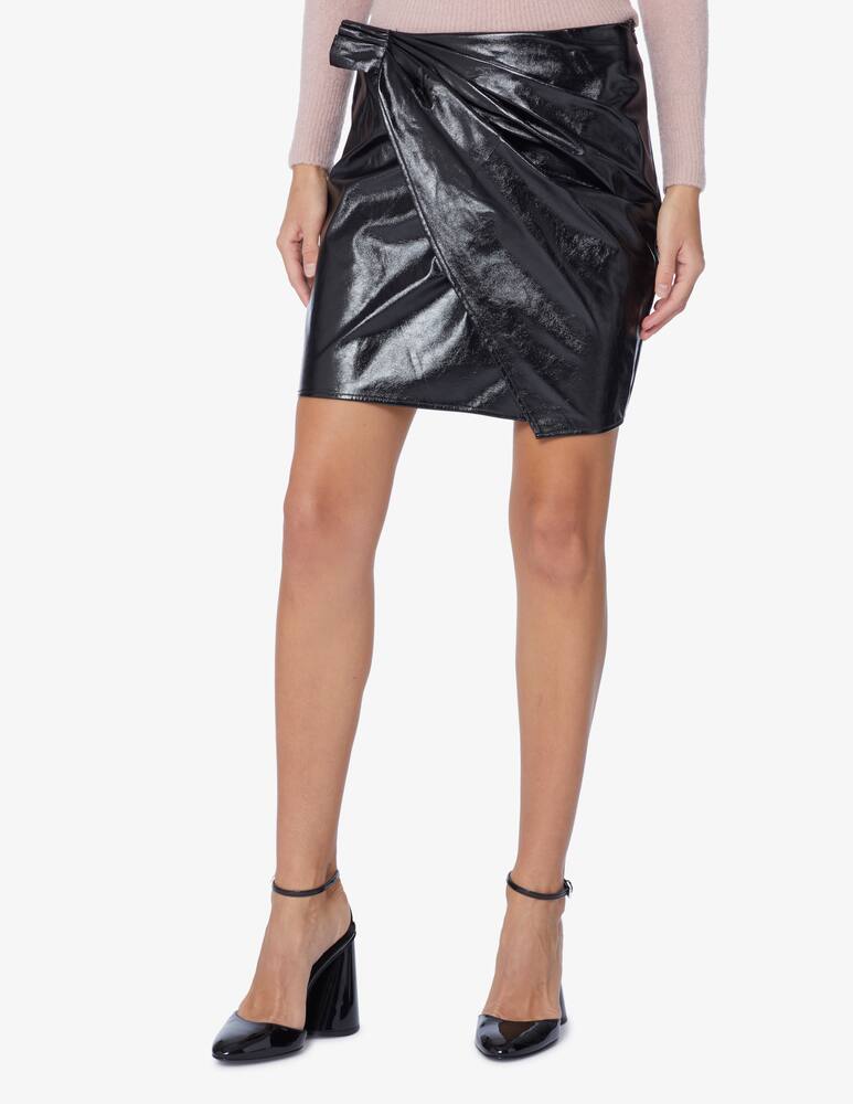 rinascente Stella Nova Margritt vynil mini skirt - Black