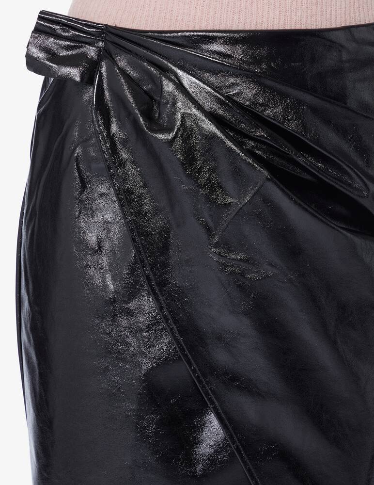 rinascente Stella Nova Margritt vynil mini skirt - Black