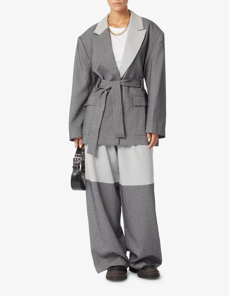 rinascente Stella Nova Nicola oversized blazer with belt - Grey