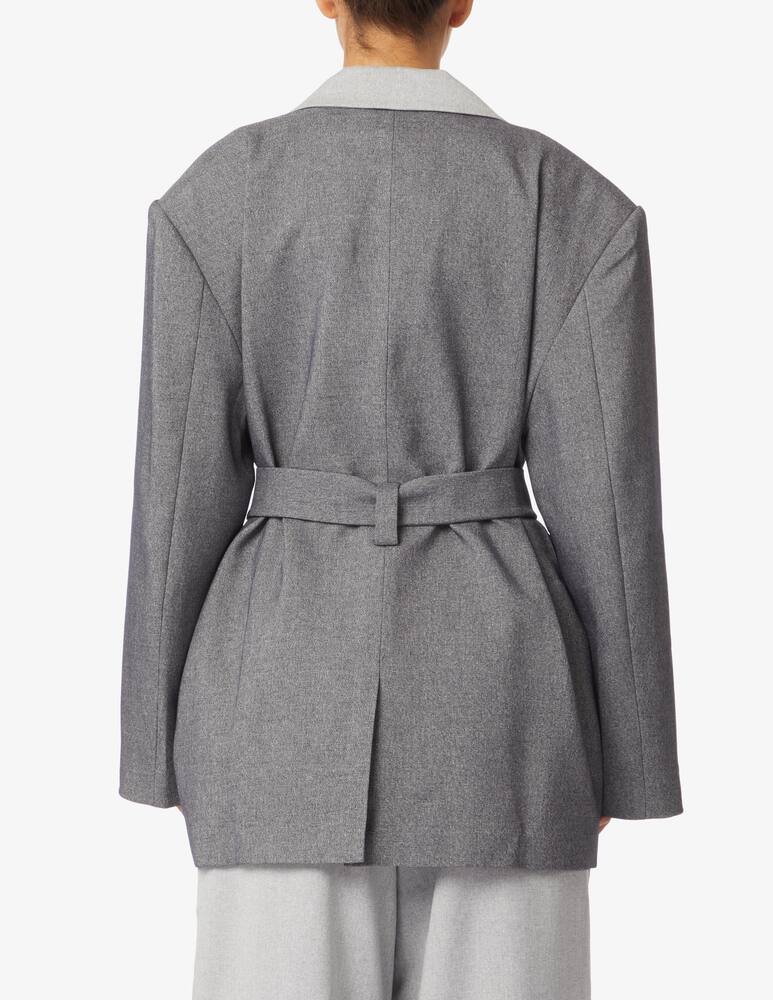 rinascente Stella Nova Nicola oversized blazer with belt - Grey