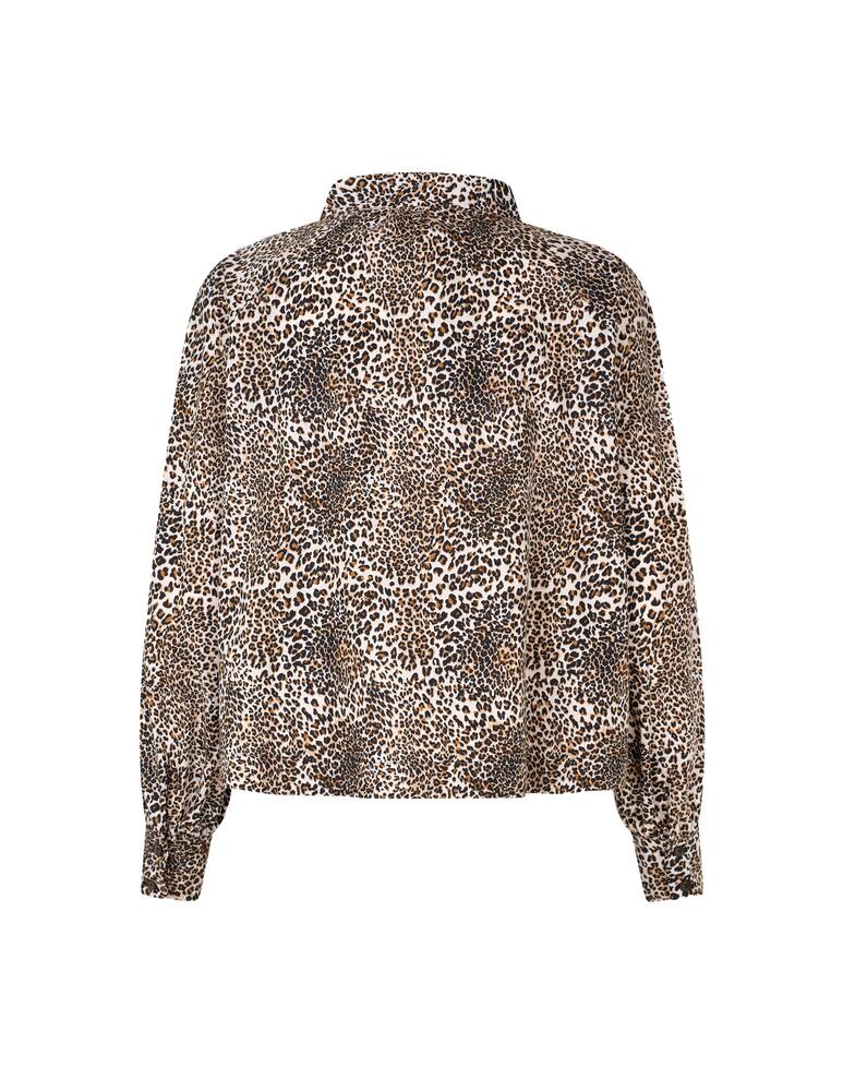 rinascente Baum und Pferdgarten Maya bow high neck leo print blouse