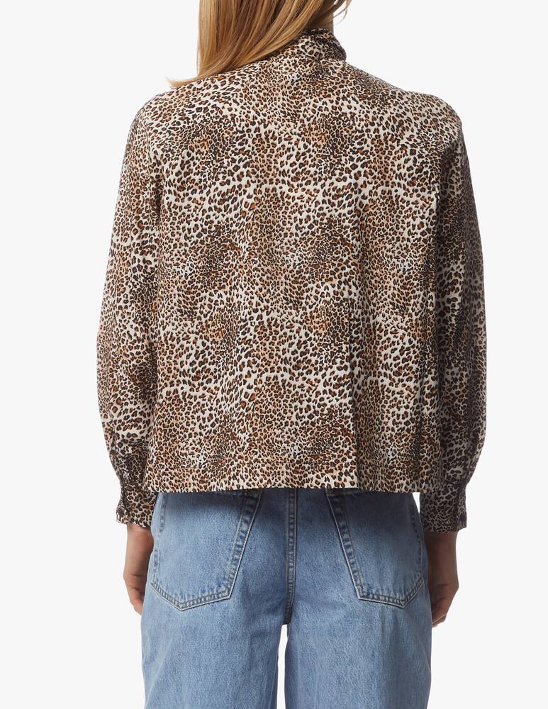 rinascente Baum und Pferdgarten Maya bow high neck leo print blouse