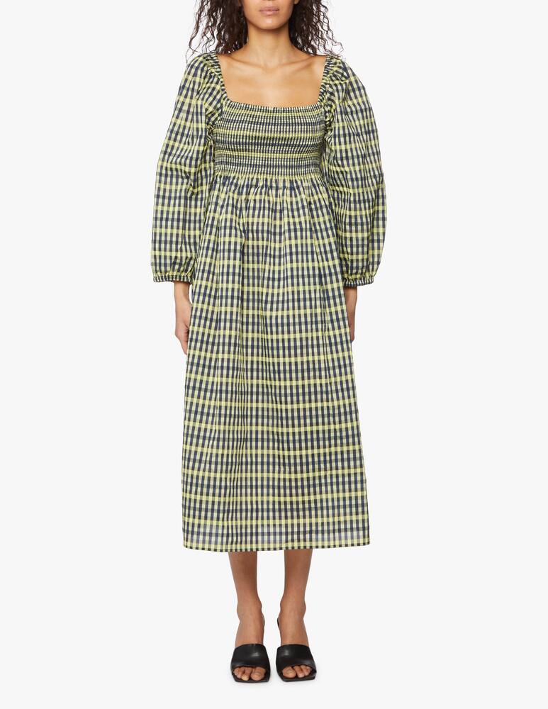 rinascente Baum und Pferdgarten Abito lungo tre quarti stampa check Aquina