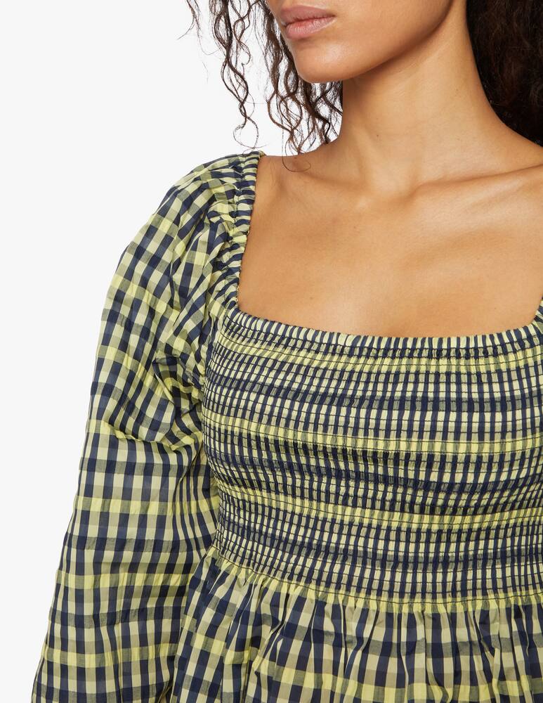 rinascente Baum und Pferdgarten Abito lungo tre quarti stampa check Aquina