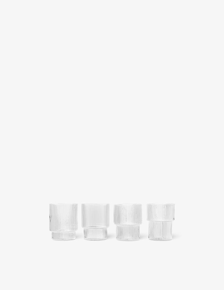 Ferm Living Ripple Bicchieri - Set da 4 - Trasparente - immagine 1 Ferm Living Ripple Bicchieri - Set da 4 - Trasparente - immagine 1