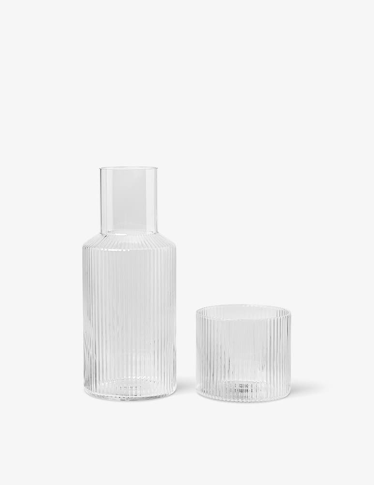 Ferm Living Ripple Small Carafe Set - Clear - picture 1 Ferm Living Ripple Small Carafe Set - Clear - picture 1