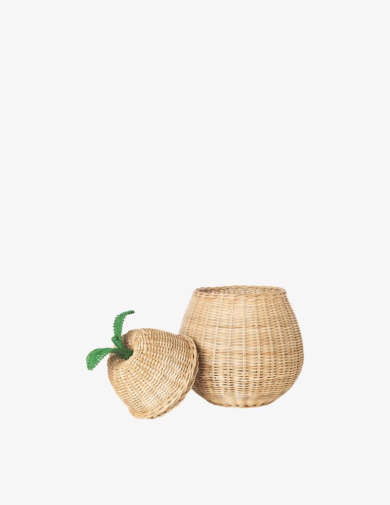 Ferm Living Pear Portaoggetti in rattan intrecciato - immagine 2 Ferm Living Pear Portaoggetti in rattan intrecciato - immagine 2