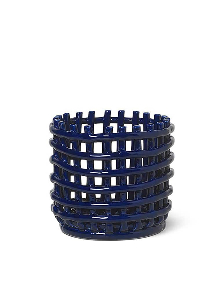 rinascente Ferm Living Cestino in ceramica - Small - Blue