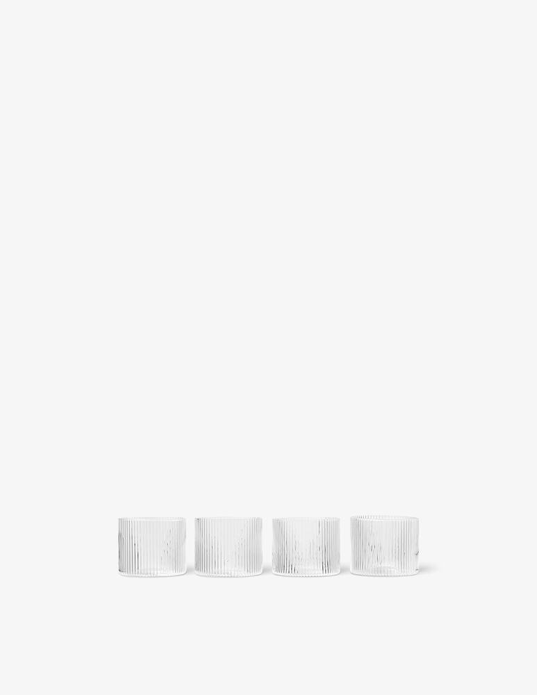 Ferm Living Ripple Bicchieri Bassi Set 4 Pz - Trasparenti - immagine 1 Ferm Living Ripple Bicchieri Bassi Set 4 Pz - Trasparenti - immagine 1
