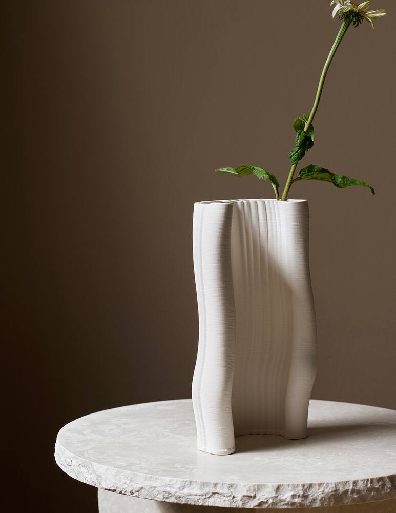 rinascente Ferm Living Moire Vaso - Panna