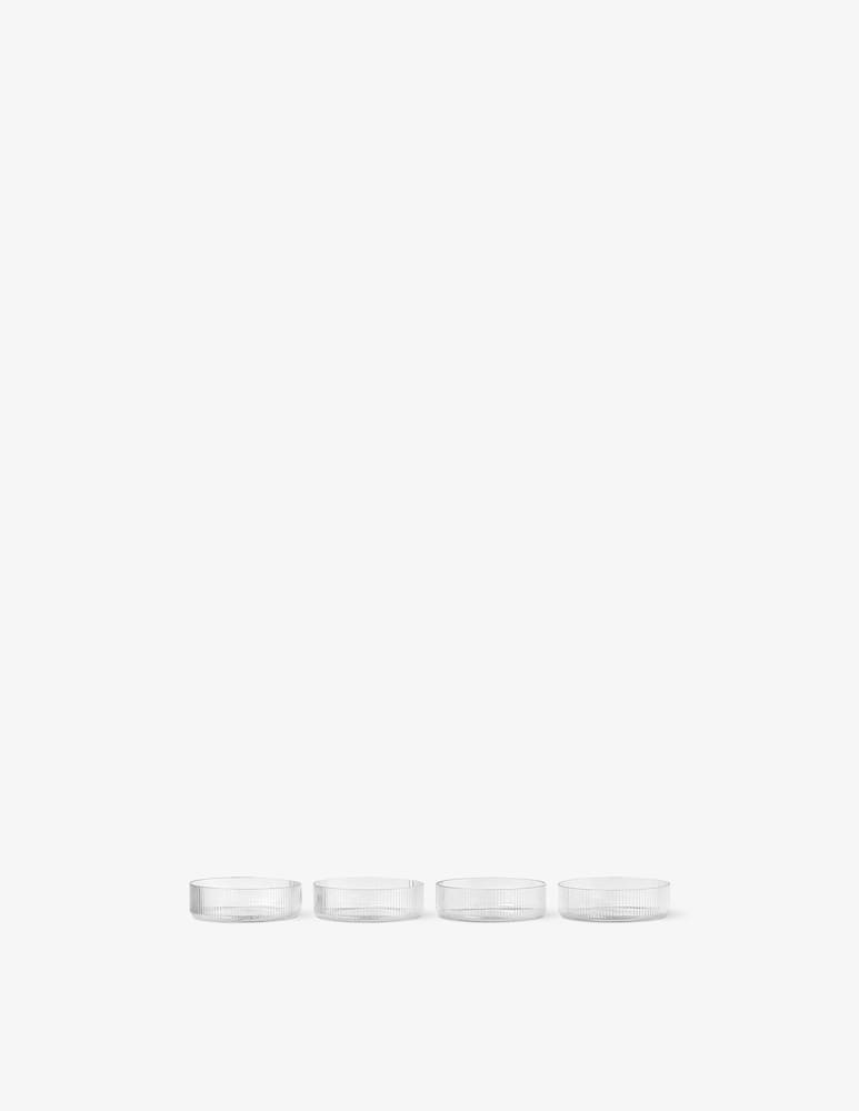 Ferm Living Ripple Coppetta Set 4 Pz - Trasparente - immagine 1
