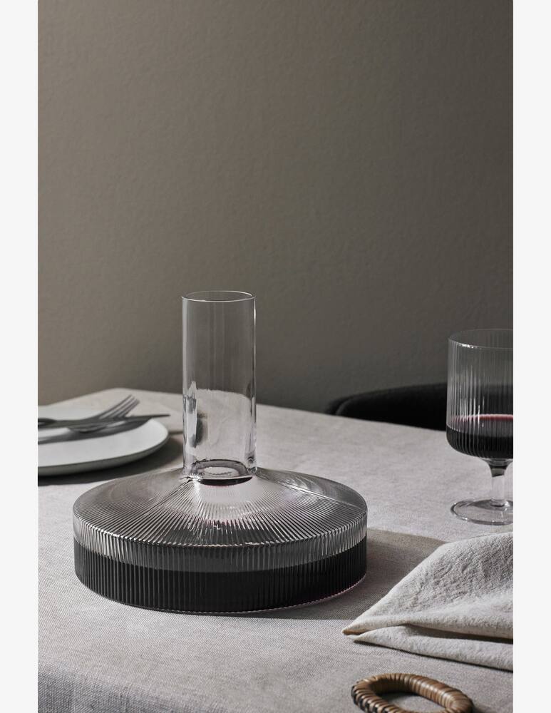 rinascente Ferm Living Ripple Caraffa Vino - Trasparente