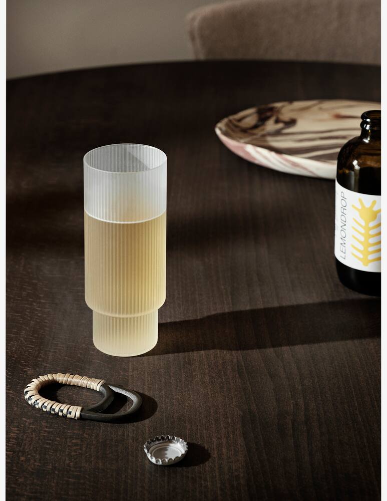 rinascente Ferm Living Ripple Bicchieri Long Drink Set Da 4 Satinati