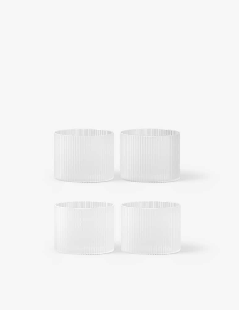 Ferm Living Ripple Bicchieri Bassi - Set 4 Pz - Satinati - immagine 1