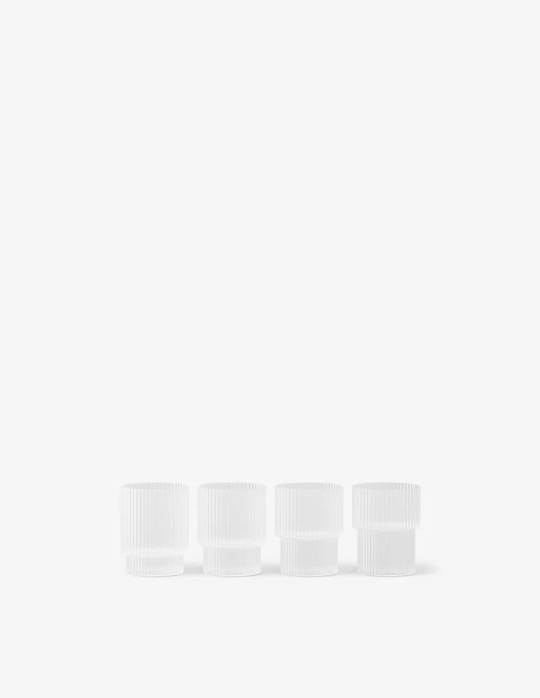 Ferm Living Ripple Bicchieri Piccoli - Set da 4 - Satinato - immagine 1 Ferm Living Ripple Bicchieri Piccoli - Set da 4 - Satinato - immagine 1