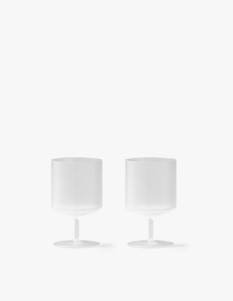 Ferm Living Ripple Bicchieri Vino- Set da 2 - Satinato - immagine 1 Ferm Living Ripple Bicchieri Vino- Set da 2 - Satinato - immagine 1