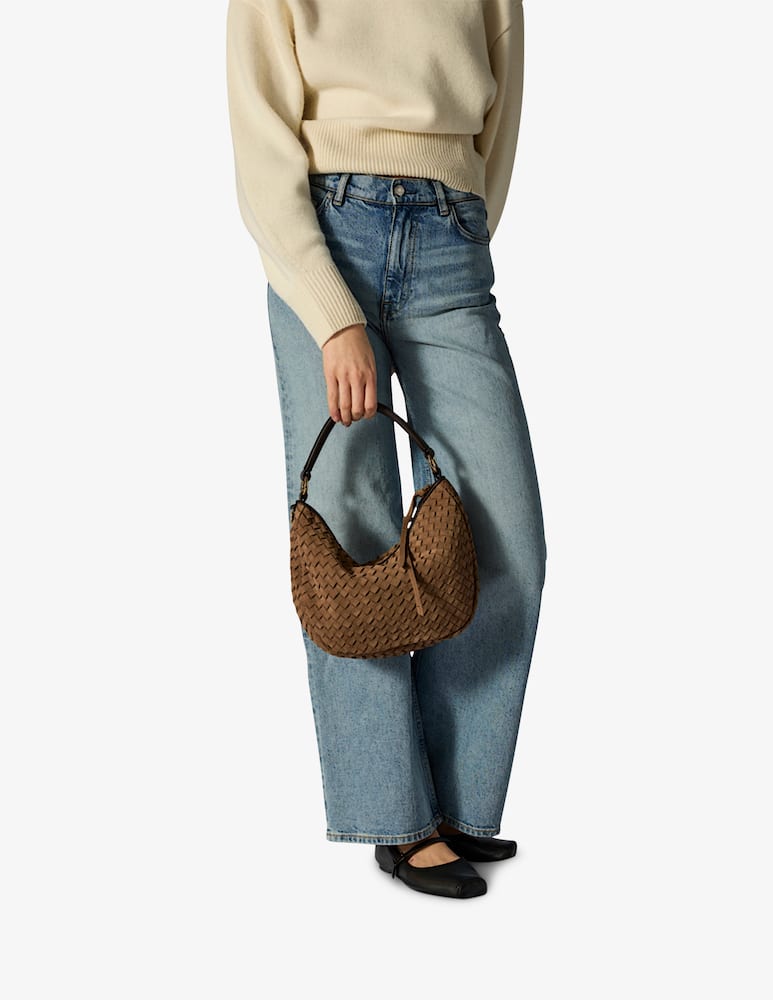 rinascente ADAX Rozzano Marlin suede shoulder bag