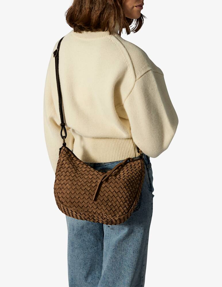 rinascente ADAX Rozzano Marlin suede shoulder bag