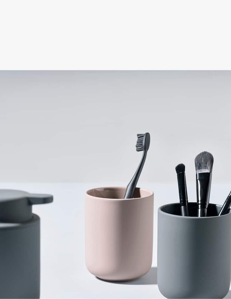 rinascente Zone Ume  Toothbrush Mug - Grey
