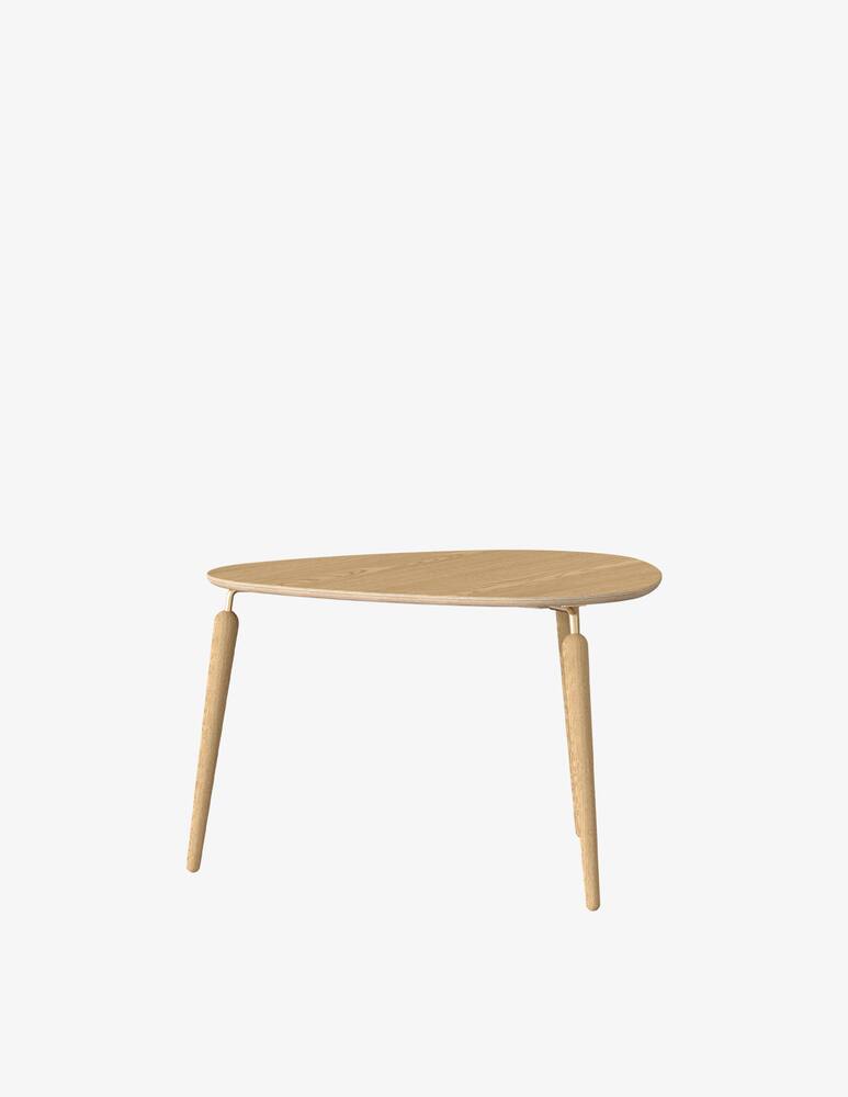 rinascente Umage Tavolino in legno con porta riviste in pelle - Beige