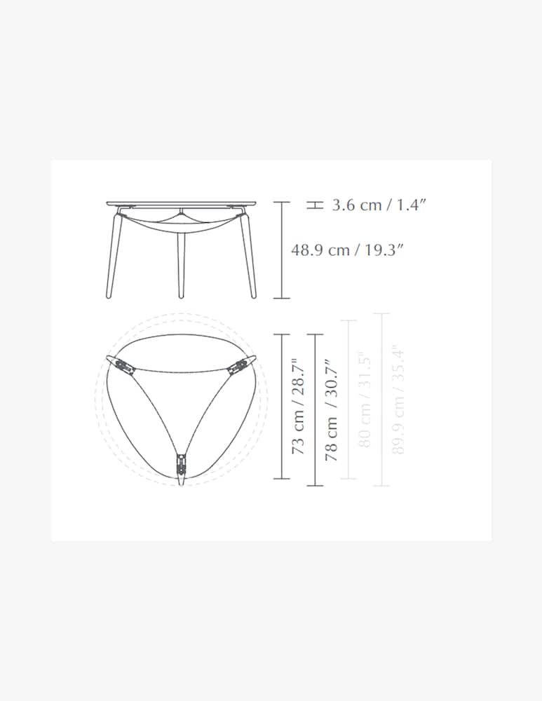 rinascente Umage Tavolino in legno con porta riviste in pelle - Beige