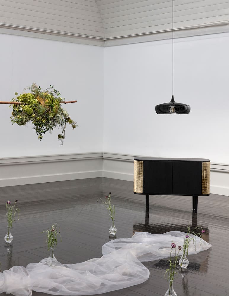 rinascente Umage Mobile contenitore con ante in tessuto veneziano - Nero