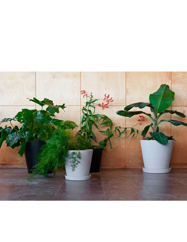 rinascente Hay Vaso da fiori con sottovaso M - grigio