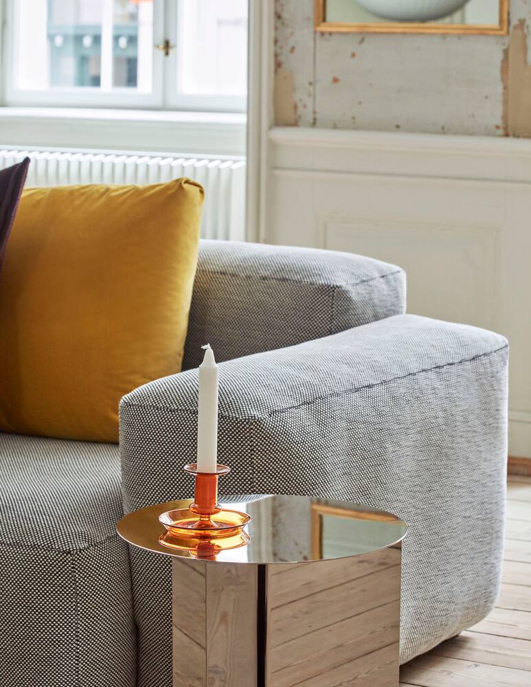 rinascente Hay Slit Table Round - Silver