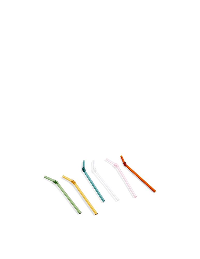 rinascente Hay Sip Swirl Straw Set of 6 - Multi