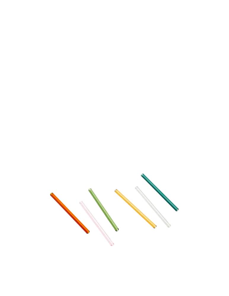 rinascente Hay Sip Smooth Straw Set of 6 cannuccie - Multicolor